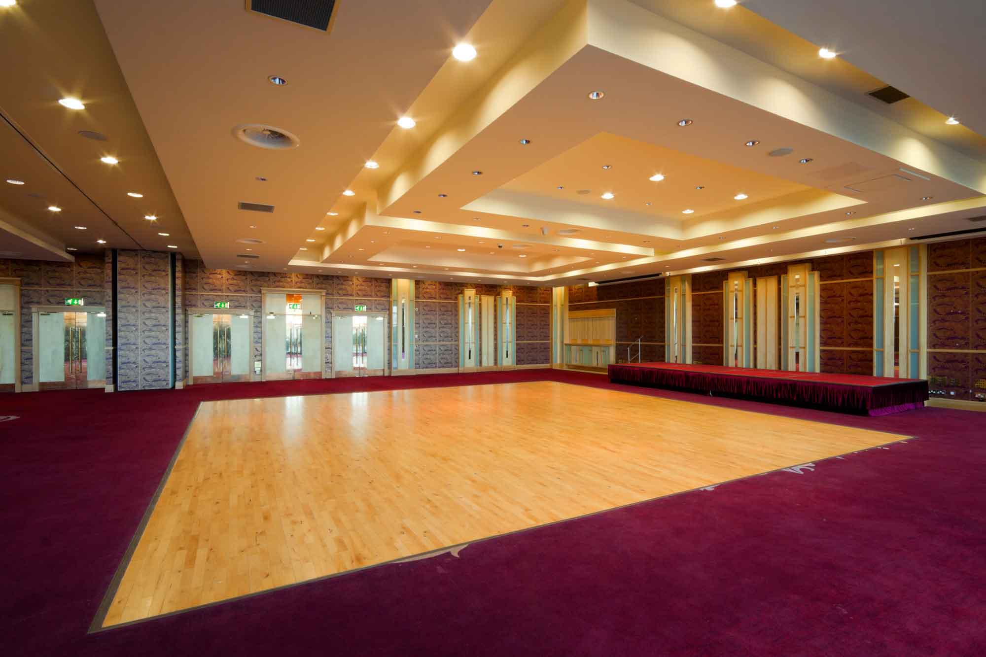 Dance floor in banquet hall