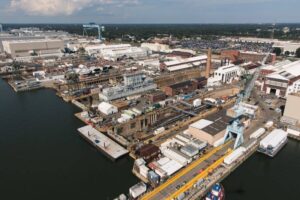 Huntington Ingalls Industries facility along the water