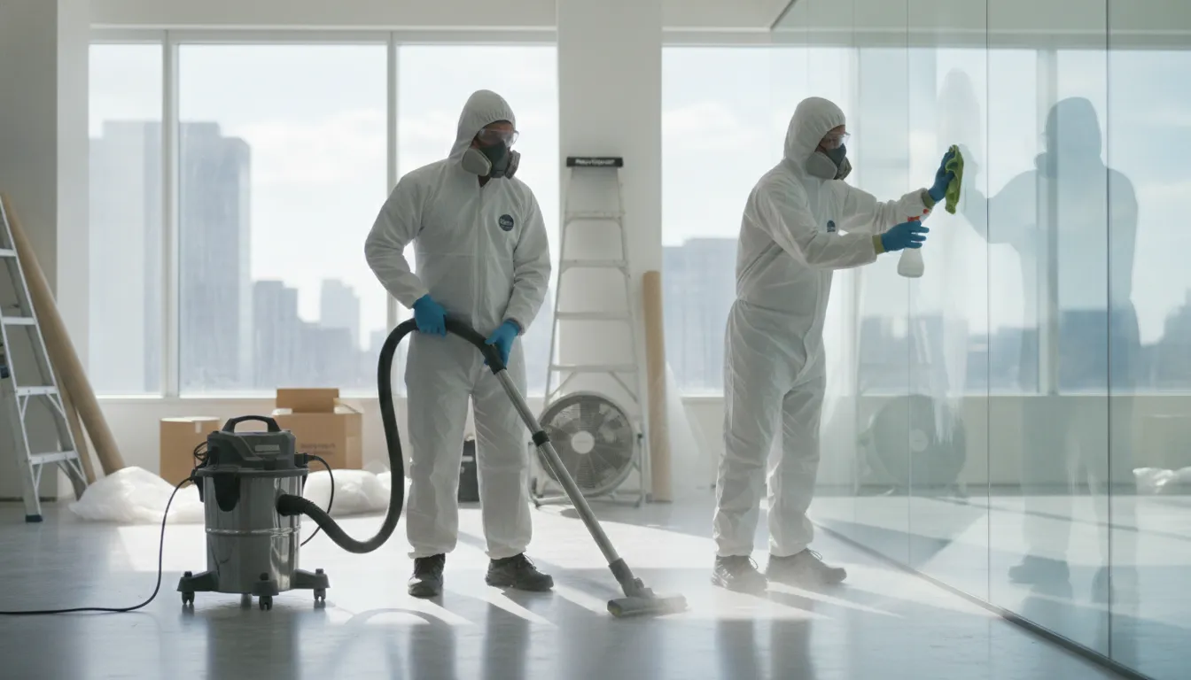 construction-cleaning-services-for-commercial-build-outs-944732 Professional cleaning technicians performing final construction cleaning inside a commercial build-out